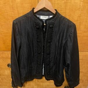 Avenue Women's Black Jean Jacket